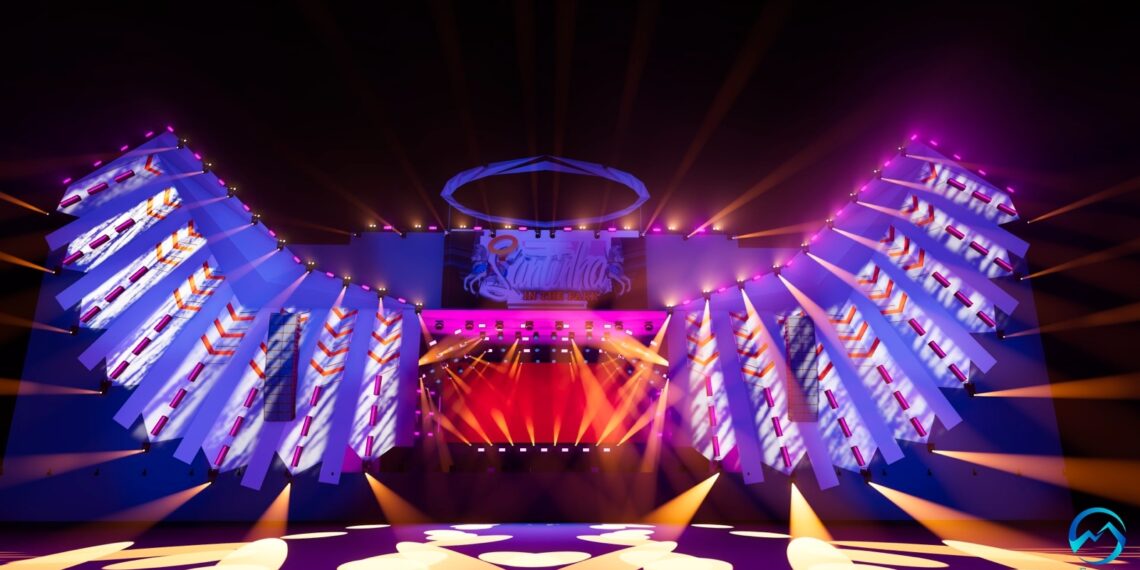 Baile da Santinha divulga mapa do evento e imagens da superestrutura do palco