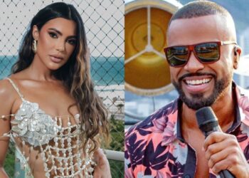 Alexandre Pires convida Vina Calmon para participação especial durante show em Balneário Camboriú